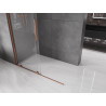 Mexen Velar ścianka prysznicowa rozsuwana Walk-in 150 x 200 cm, transparent 8 mm, różowe złoto - 871-150-000-03-60