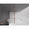 Mexen Velar ścianka prysznicowa rozsuwana Walk-in 150 x 200 cm, transparent 8 mm, różowe złoto - 871-150-000-03-60
