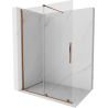 Mexen Velar ścianka prysznicowa rozsuwana Walk-in 160 x 200 cm, transparent 8 mm, różowe złoto - 871-160-000-03-60