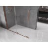 Mexen Velar ścianka prysznicowa rozsuwana Walk-in 160 x 200 cm, transparent 8 mm, różowe złoto - 871-160-000-03-60