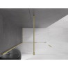Mexen Velar ścianka prysznicowa rozsuwana Walk-in 130 x 200 cm, transparent 8 mm, złota szczotkowana - 871-130-000-03-55