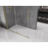 Mexen Velar schuifbare douchewand Walk-in 140 x 200 cm, transparant 8 mm, goud geborsteld - 871-140-000-03-55