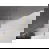 Mexen Velar Duschwand Schiebewand Walk-in 140 x 200 cm, transparent 8 mm, gold gebürstet - 871-140-000-03-55