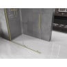 Mexen Velar Duschwand Schiebetür Walk-in 160 x 200 cm, transparent 8 mm, gold gebürstet - 871-160-000-03-55
