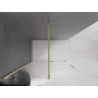 Mexen Velar Duschwand Schiebetür Walk-in 160 x 200 cm, transparent 8 mm, gold gebürstet - 871-160-000-03-55