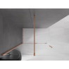 Mexen Velar liuglev dušisein Walk-in 150 x 200 cm, läbipaistev 8 mm, harjatud vask - 871-150-000-03-65
