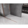 Mexen Velar Duschwand verschiebbar Walk-in 160 x 200 cm, transparent 8 mm, gebürstetes Kupfer - 871-160-000-03-65