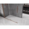 Mexen Velar Duschwand verschiebbar Walk-in 160 x 200 cm, transparent 8 mm, gebürstetes Kupfer - 871-160-000-03-65