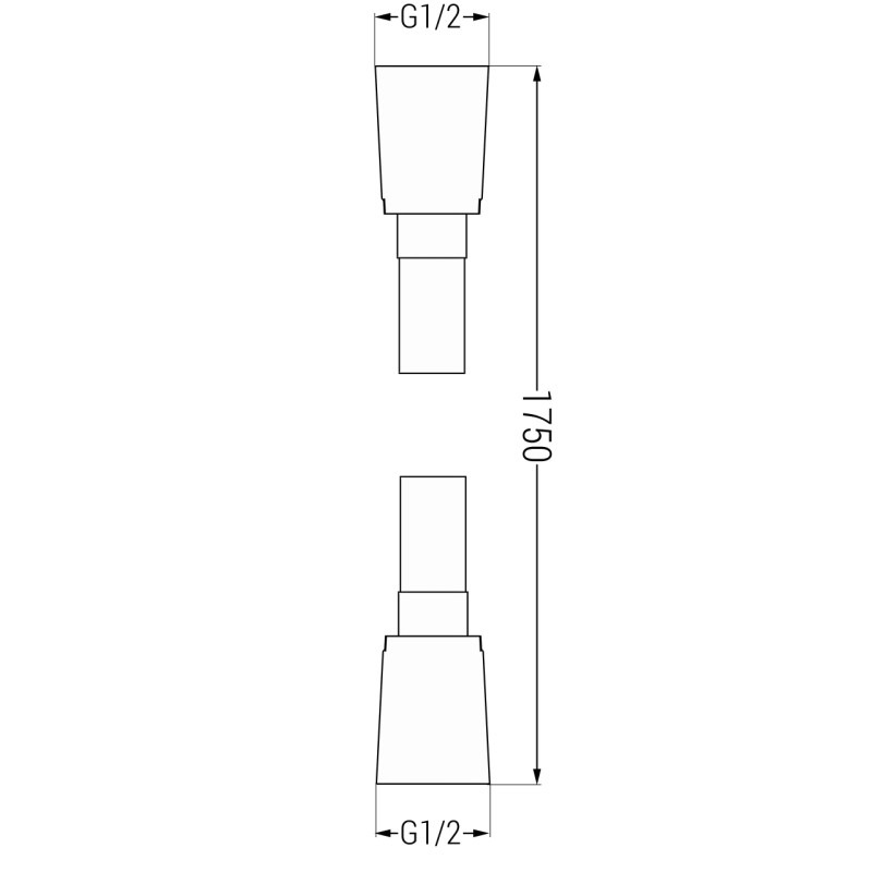 Mexen dušivoolik 175 cm, kroom - 79475-00