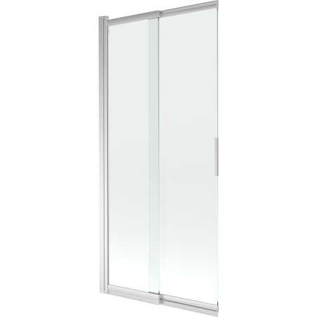 Mexen Fox 2-delige verschuifbare badwand 85 x 150 cm, transparant, chroom - 891-085-002-01-00