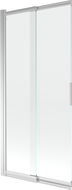 Mexen Fox Kaksiosainen liukuva suihkuseinä 85 x 150 cm, kirkas, kromi - 891-085-002-01-00