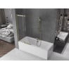 Mexen Fox paroi de baignoire 2 volets coulissante 85 x 150 cm, transparent, doré - 891-085-002-50-00
