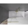 Mexen Fox paroi de baignoire 2 volets coulissante 85 x 150 cm, transparent, doré - 891-085-002-50-00