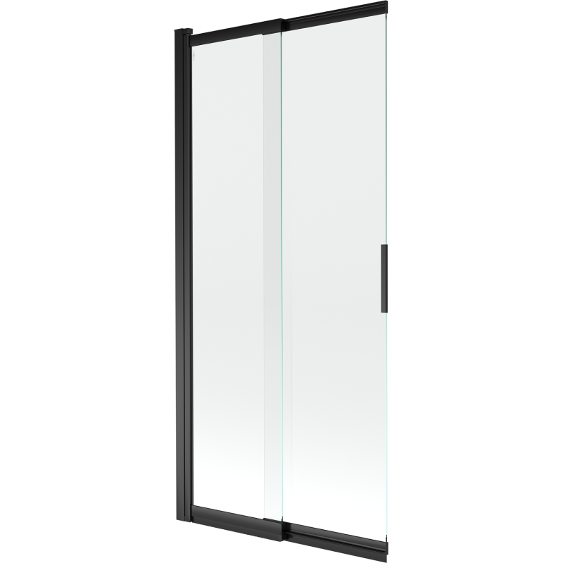 Mexen Fox mampara de ducha de 2 puertas correderas 85 x 150 cm, transparente, negro - 891-085-002-70-00