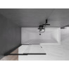 Mexen Fox 2-panel sliding bathtub screen 85 x 150 cm, transparent, black - 891-085-002-70-00