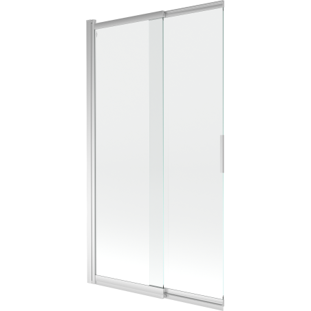 Mexen Fox 2-delige verschuifbare badwand 100 x 150 cm, transparant, chroom - 891-100-002-01-00