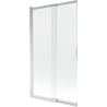 Mexen Fox 2-delige verschuifbare badwand 100 x 150 cm, transparant, chroom - 891-100-002-01-00