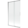 Mexen Fox 2-flügelige Schiebewannenabtrennung 100 x 150 cm, transparent, Chrom - 891-100-002-01-00
