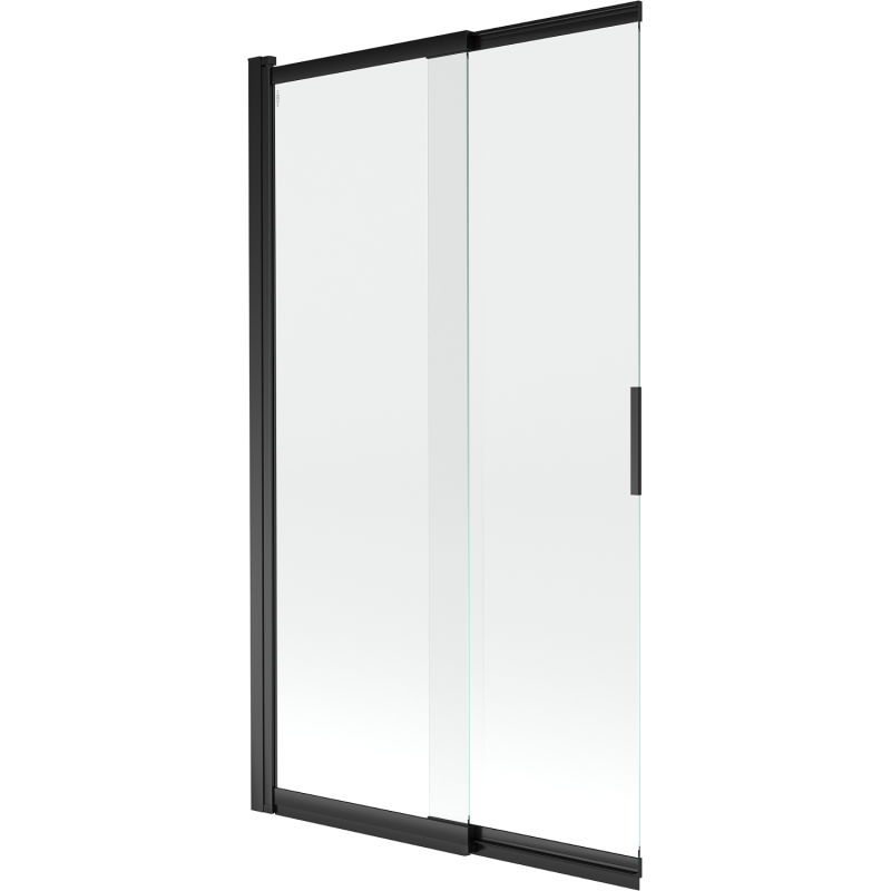 Mexen Fox badwand scherm 2-delige schuifdeur 100 x 150 cm, transparant, zwart - 891-100-002-70-00