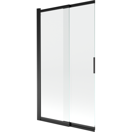 Mexen Fox 2-wing sliding bathtub screen 100 x 150 cm, transparent, black - 891-100-002-70-00