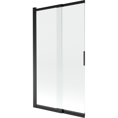 Mexen Fox badwand scherm 2-delige schuifdeur 100 x 150 cm, transparant, zwart - 891-100-002-70-00