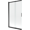 Mexen Fox badwand scherm 2-delige schuifdeur 100 x 150 cm, transparant, zwart - 891-100-002-70-00