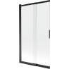Mexen Fox painel de banheira de duche de 2 painéis deslizantes 100 x 150 cm, transparente, preto - 891-100-002-70-00