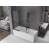 Mexen Fox 2-wing sliding bath screen 100 x 150 cm, transparent, black - 891-100-002-70-00