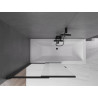 Mexen Fox 2-wing sliding bathtub screen 100 x 150 cm, transparent, black - 891-100-002-70-00