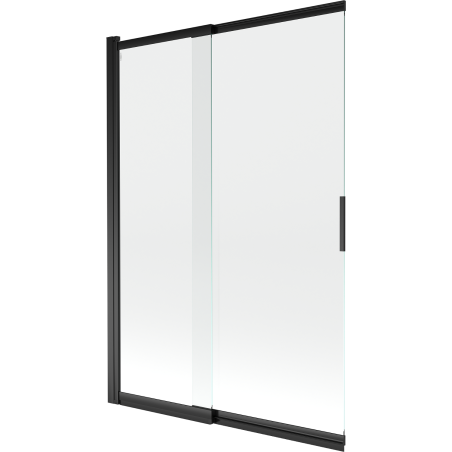 Mexen Fox 2-panel sliding bath screen 120 x 150 cm, transparent, black - 891-120-002-70-00