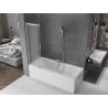 Mexen Fox Badewannenwand 2-teilig verschiebbar 85 x 150 cm, matt, chrom - 891-085-002-01-30