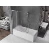 Mexen Fox Badewannenwand 2-teilig verschiebbar 85 x 150 cm, matt, chrom - 891-085-002-01-30
