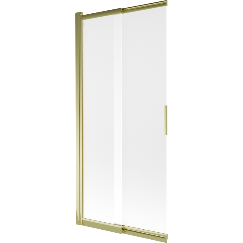 Mexen Fox parawan nawannowy 2-skrzydłowy przesuwny 85 x 150 cm, szron, złoty - 891-085-002-50-30