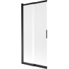 Mexen Fox Badewannenfaltwand 2-flügelig verschiebbar 85 x 150 cm, satiniert, schwarz - 891-085-002-70-30