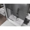 Mexen Fox 2-wing sliding bathtub screen 85 x 150 cm, frosted, black - 891-085-002-70-30