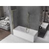 Mexen Fox parawan nawannowy 2-skrzydłowy przesuwny 85 x 150 cm, szron, złoty - 891-085-002-50-30