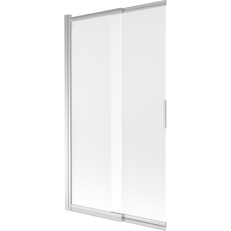 Mexen Fox badwand 2-delig schuifbaar 100 x 150 cm, matglas, chroom - 891-100-002-01-30
