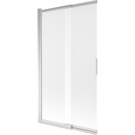 Mexen Fox tweevleugelige, schuifbare badwand 100 x 150 cm, mat glas, chroom - 891-100-002-01-30