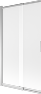 Mexen Fox mampara de baño de 2 alas correderas 100 x 150 cm, escarcha, cromo - 891-100-002-01-30