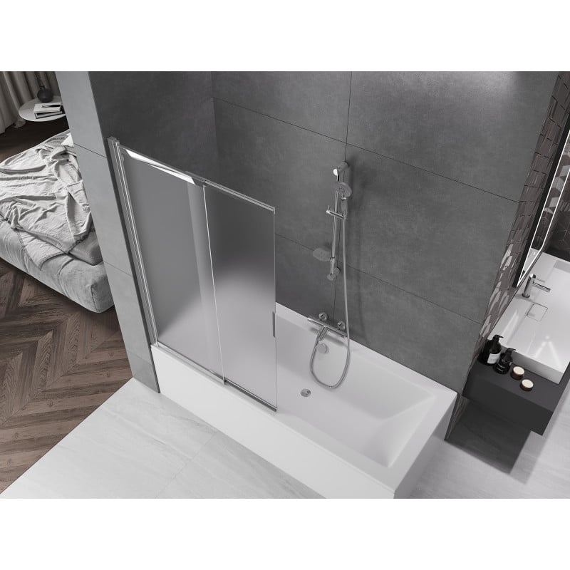 Mexen Fox 2-wing sliding shower screen 100 x 150 cm, frost, chrome - 891-100-002-01-30