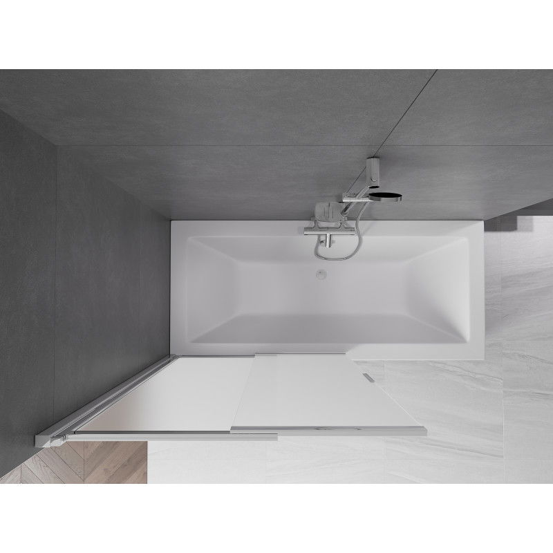 Mexen Fox paroi de douche 2 volets coulissants 100 x 150 cm, givré, chrome - 891-100-002-01-30