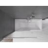 Mexen Fox badwand 2-delig schuifbaar 100 x 150 cm, matglas, chroom - 891-100-002-01-30
