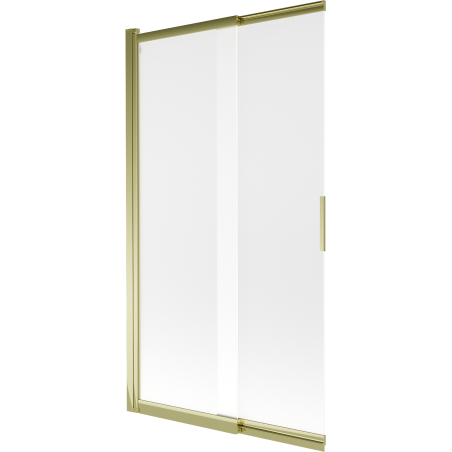 Mexen Fox mampara de baño con 2 hojas correderas 100 x 150 cm, escarcha, dorado - 891-100-002-50-30