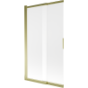 Mexen Fox parawan nawannowy 2-skrzydłowy przesuwny 100 x 150 cm, szron, złoty - 891-100-002-50-30
