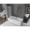 Mexen Fox 2-panel sliding bathtub screen 100 x 150 cm, frost, gold - 891-100-002-50-30