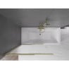 Mexen Fox mampara de baño con 2 hojas correderas 100 x 150 cm, escarcha, dorado - 891-100-002-50-30
