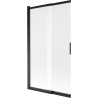 Mexen Fox tweepanelig schuifbaar badscherm 100 x 150 cm, matglas, zwart - 891-100-002-70-30