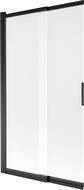 Mexen Fox 2-panel sliding shower screen 100 x 150 cm, frosted, black - 891-100-002-70-30