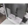 Mexen Fox paroi de douche 2 panneaux coulissants 100 x 150 cm, dépoli, noir - 891-100-002-70-30