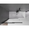 Mexen Fox 2-delige verschuifbare badwandscherm 100 x 150 cm, mat, zwart - 891-100-002-70-30